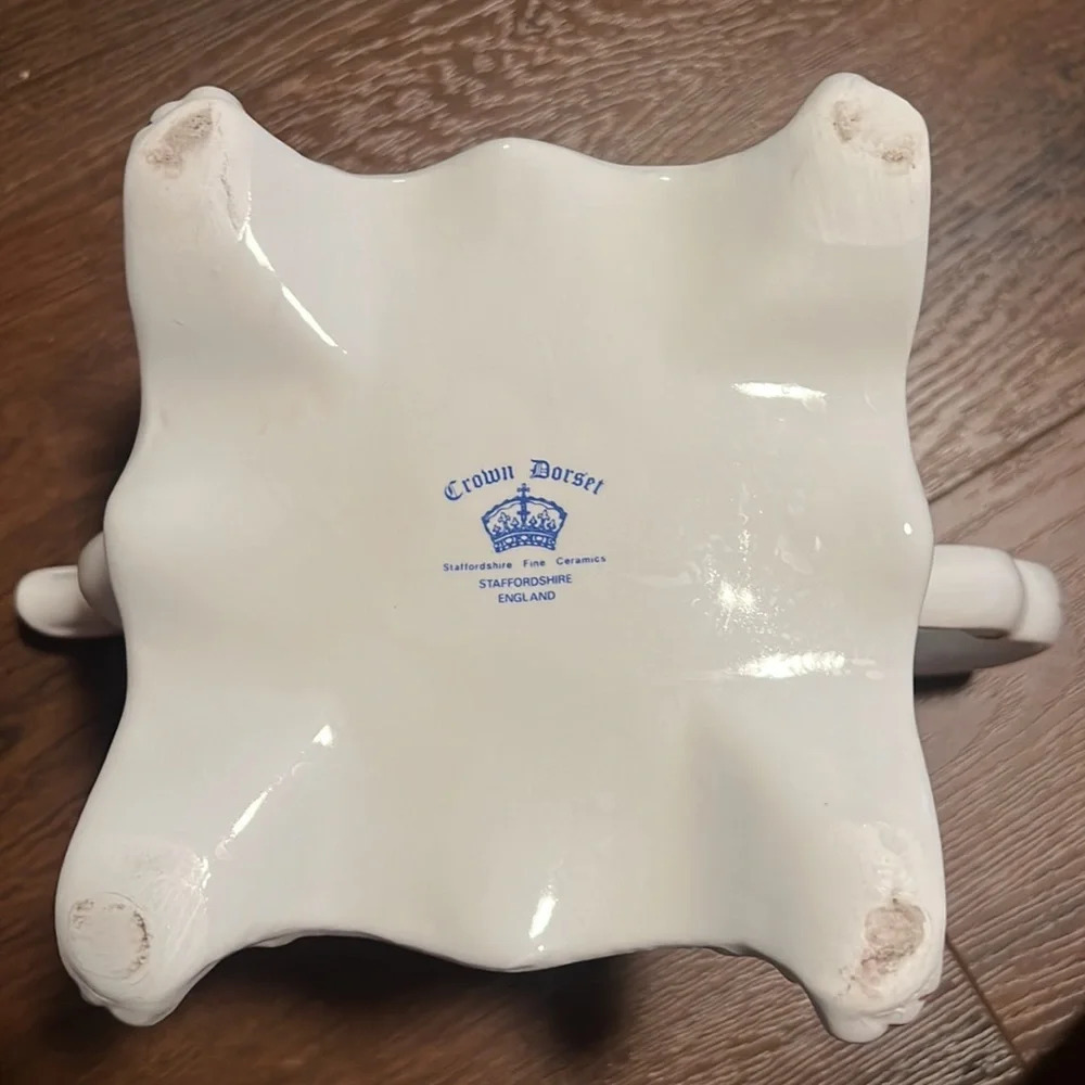 Vintage Crown Dorset Tea Pot Carriage Style Staffordshire England African Violet - Picture 10 of 10